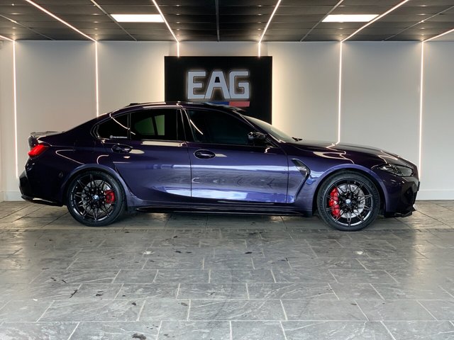 USED 2024 73 BMW M3 3.0 BiTurbo Competition Saloon 4dr Petrol Steptronic M xDrive Euro 6 (s/s) (510 ps) BMW INDIVIDUAL TECHNO VIOLET
