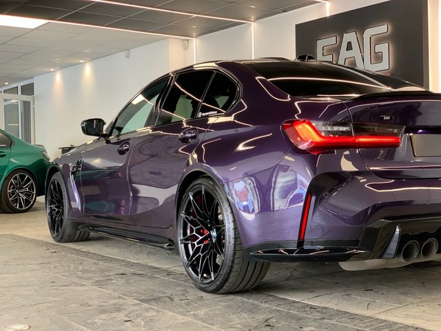 USED 2024 73 BMW M3 3.0 BiTurbo Competition Saloon 4dr Petrol Steptronic M xDrive Euro 6 (s/s) (510 ps) BMW INDIVIDUAL TECHNO VIOLET