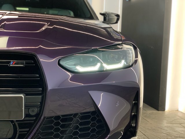 USED 2024 73 BMW M3 3.0 BiTurbo Competition Saloon 4dr Petrol Steptronic M xDrive Euro 6 (s/s) (510 ps) BMW INDIVIDUAL TECHNO VIOLET