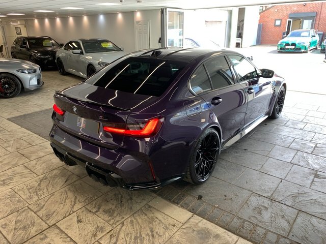 USED 2024 73 BMW M3 3.0 BiTurbo Competition Saloon 4dr Petrol Steptronic M xDrive Euro 6 (s/s) (510 ps) BMW INDIVIDUAL TECHNO VIOLET