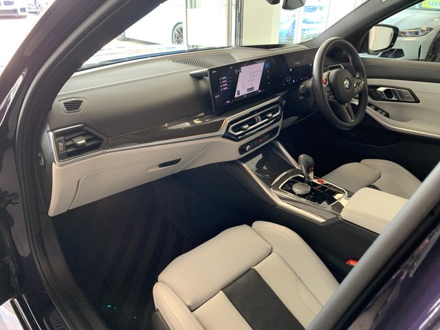 USED 2024 73 BMW M3 3.0 BiTurbo Competition Saloon 4dr Petrol Steptronic M xDrive Euro 6 (s/s) (510 ps) BMW INDIVIDUAL TECHNO VIOLET