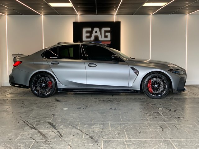 USED 2023 23 BMW M3 3.0 BiTurbo Competition Saloon 4dr Petrol Steptronic M xDrive Euro 6 (s/s) (510 ps) BMW INDIVIDUAL FROZEN GREY
