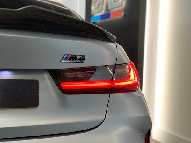USED 2023 23 BMW M3 3.0 BiTurbo Competition Saloon 4dr Petrol Steptronic M xDrive Euro 6 (s/s) (510 ps) BMW INDIVIDUAL FROZEN GREY