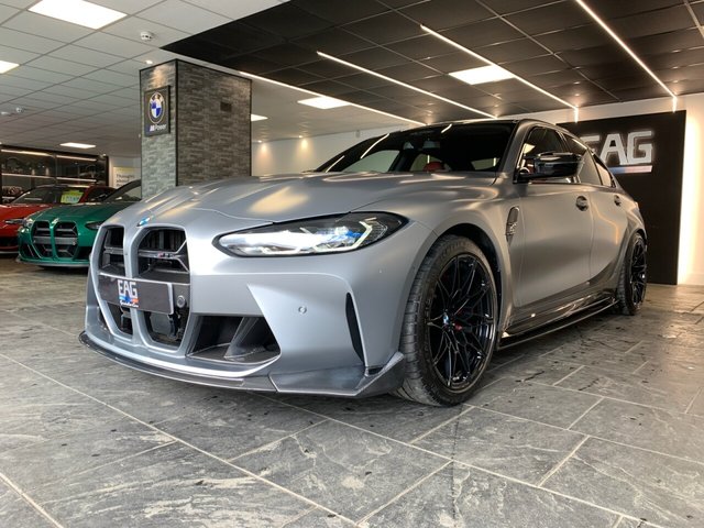 USED 2023 23 BMW M3 3.0 BiTurbo Competition Saloon 4dr Petrol Steptronic M xDrive Euro 6 (s/s) (510 ps) BMW INDIVIDUAL FROZEN GREY