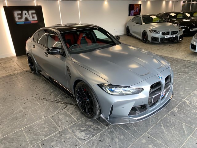 USED 2023 23 BMW M3 3.0 BiTurbo Competition Saloon 4dr Petrol Steptronic M xDrive Euro 6 (s/s) (510 ps) BMW INDIVIDUAL FROZEN GREY