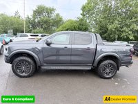 USED 2023 23 FORD RANGER Grey 3.0T V6 EcoBoost Raptor pickup, 74,165 miles, Euro 6, auto 4WD, Half leather, 360 Cameras, Sat nav, Touchscreen, A/C. Plus VAT @ 20%! This 2023 Ford Ranger T V6 Raptor is a superb example, having had only one owner since new. It boasts a powerful 3.0L Petrol Engine and a robust Four Wheel Drive drivetrain, all meeting the Euro 6 emission standards. This Raptor trim level comes equipped with a suite of convenient features, including Front and Reverse Parking Aid with parking assistance sensors, Passive Keyless Entry and Start for effortless access, and Wireless Charging for your devices. Comfort is further enhanced by the Front