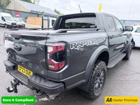 USED 2023 23 FORD RANGER Grey 3.0T V6 EcoBoost Raptor pickup, 74,165 miles, Euro 6, auto 4WD, Half leather, 360 Cameras, Sat nav, Touchscreen, A/C. Plus VAT @ 20%! This 2023 Ford Ranger T V6 Raptor is a superb example, having had only one owner since new. It boasts a powerful 3.0L Petrol Engine and a robust Four Wheel Drive drivetrain, all meeting the Euro 6 emission standards. This Raptor trim level comes equipped with a suite of convenient features, including Front and Reverse Parking Aid with parking assistance sensors, Passive Keyless Entry and Start for effortless access, and Wireless Charging for your devices. Comfort is further enhanced by the Front