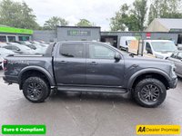 USED 2023 23 FORD RANGER Grey 3.0T V6 EcoBoost Raptor pickup, 74,165 miles, Euro 6, auto 4WD, Half leather, 360 Cameras, Sat nav, Touchscreen, A/C. Plus VAT @ 20%! This 2023 Ford Ranger T V6 Raptor is a superb example, having had only one owner since new. It boasts a powerful 3.0L Petrol Engine and a robust Four Wheel Drive drivetrain, all meeting the Euro 6 emission standards. This Raptor trim level comes equipped with a suite of convenient features, including Front and Reverse Parking Aid with parking assistance sensors, Passive Keyless Entry and Start for effortless access, and Wireless Charging for your devices. Comfort is further enhanced by the Front