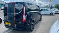 USED 2021 71 FORD TRANSIT CUSTOM Black 2.0 310 EcoBlue Sport van, 39,300 miles, Euro 6, Automatic, Sat nav, Heated seats, Alloys, rear camera, Bluetooth, A/C. Plus VAT @ 20%! This 2021 Ford Transit Custom Sport presents a superb opportunity with its remarkably low mileage of just 39,300 miles for its age. This 310 Sport derivative is powered by a robust 2.0 litre EcoBlue diesel engine, delivering an impressive 182 bhp and meeting Euro 6 emission standards. As an automatic L1 H1 model, it combines practicality with a comfortable driving experience, making it a versatile choice for a variety of needs. With a great spec such as a Fully Automatic gearbox, Sat Nav, Air Co