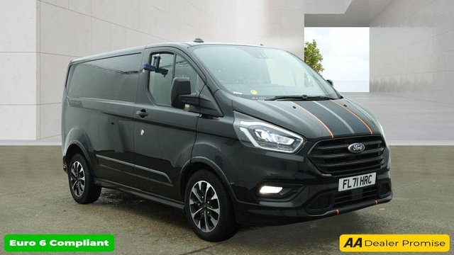 View our Ford Transit Custom Black 2.0 310 EcoBlue Sport van, 39,300 miles, Euro 6, Automatic, Sat nav, Heated seats, Alloys, rear camera, Bluetooth, A/C. Plus VAT @ 20%!