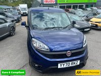 USED 2021 70 FIAT DOBLO Blue 1.4 Petrol Disabled access Crew Cab van, 13,250 miles, Euro 6, 5-Speed manual, Air Conditioning, Rear ramp, Rear sensors, radio. Plus VAT @ 20%! 1.4 Petrol Disabled Access Crew Cab Van 5dr Manual Euro 6 in Blue with just 13,250 miles, ULEZ compliant Euro 6 petrol disabled access crew cab van presented in excellent condition throughout with exceptionally low mileage for its age. This versatile and practical vehicle comes with a great specification including a smooth 5-speed manual gearbox, air conditioning, rear access ramp, rear parking sensors, radio system, spacious crew cab seating and much more! Designed with accessibility and comfor