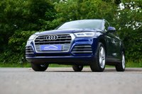 USED 2019 19 AUDI Q5 2.0 TDI 40 S line SUV 5dr Diesel S Tronic quattro Euro 6 (s/s) (190 ps) NAVARRA BLUE METALLIC PAINTWORK + APPLE CARPLAY + ANDROID AUTO