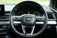 USED 2019 19 AUDI Q5 2.0 TDI 40 S line SUV 5dr Diesel S Tronic quattro Euro 6 (s/s) (190 ps) NAVARRA BLUE METALLIC PAINTWORK + APPLE CARPLAY + ANDROID AUTO