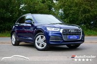 USED 2019 19 AUDI Q5 2.0 TDI 40 S line SUV 5dr Diesel S Tronic quattro Euro 6 (s/s) (190 ps) NAVARRA BLUE METALLIC PAINTWORK + APPLE CARPLAY + ANDROID AUTO