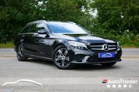 USED 2019 19 MERCEDES-BENZ C-CLASS 1.5 C200 MHEV EQ Boost Sport Estate 5dr Petrol G-Tronic+ Euro 6 (s/s) (198 ps) OBSIDIAN BLACK METALLIC PAINTWORK + REVERSE CAMERA + HEATED SEATS + DAB