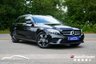 USED 2019 19 MERCEDES-BENZ C-CLASS 1.5 C200 MHEV EQ Boost Sport Estate 5dr Petrol G-Tronic+ Euro 6 (s/s) (198 ps) OBSIDIAN BLACK METALLIC PAINTWORK + REVERSE CAMERA + HEATED SEATS + DAB