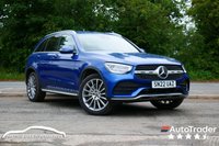 USED 2022 22 MERCEDES-BENZ GLC 2.0 GLC300e 13.5kWh AMG Line (Premium) SUV 5dr Petrol Plug-in Hybrid G-Tronic+ 4MATIC Euro 6 (s/s) (333 ps) SPECTRAL BLUE METALLIC PAINTWORK + APPLE CARPLAY + VIRTUAL COCKPIT