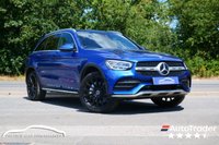 USED 2022 22 MERCEDES-BENZ GLC 2.0 GLC300e 13.5kWh AMG Line (Premium) SUV 5dr Petrol Plug-in Hybrid G-Tronic+ 4MATIC Euro 6 (s/s) (333 ps) SPECTRAL BLUE METALLIC PAINTWORK + APPLE CARPLAY + VIRTUAL COCKPIT