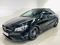 USED 2018 68 MERCEDES-BENZ CLA 2.1 CLA220d AMG Line Coupe 4dr Diesel 7G-DCT Euro 6 (s/s) (177 ps) Cosmos Black | Black Alcantara Interior | Glass Panoramic Roof | Media/Nav Screen | Night Pack | ULEZ OK
