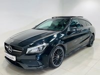 USED 2018 68 MERCEDES-BENZ CLA 1.6 CLA200 AMG Line Night Edition (Plus) Shooting Brake 5dr Petrol 7G-DCT Euro 6 (s/s) (156 ps) Cosmos Black | Black Alcantara Interior | Glass Panoramic Roof | Electic Memory Seats | Ambient Lighting | Night Pack | ULEZ OK