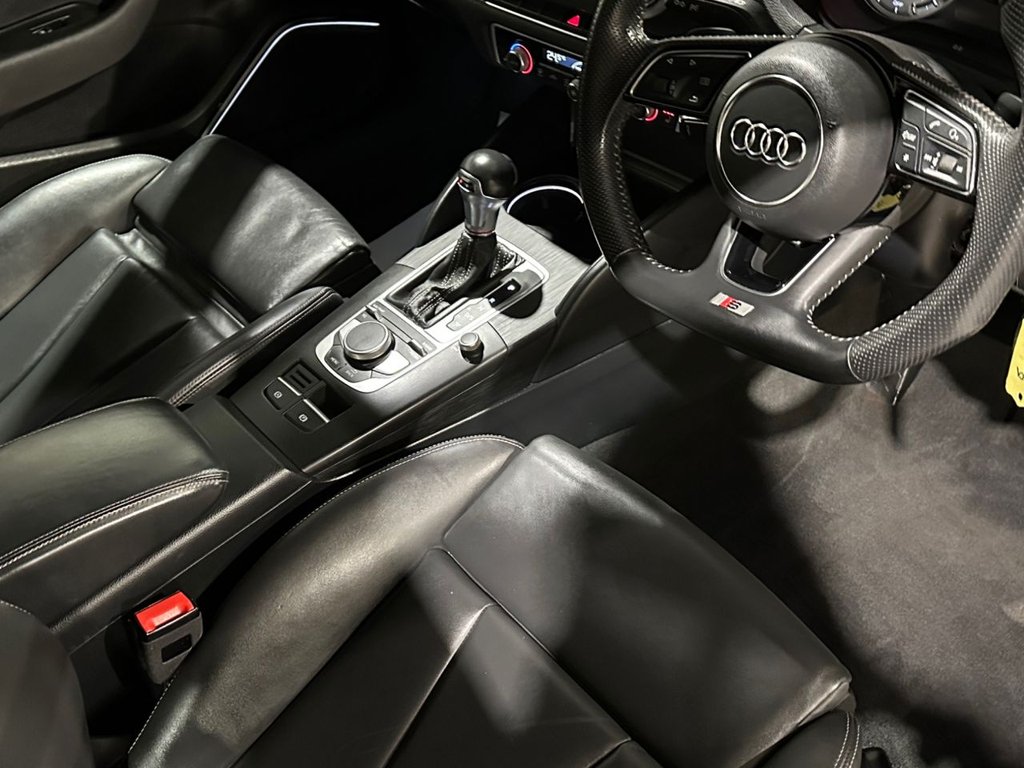 USED 2018 18 AUDI S3 2.0 TFSI Black Edition Sportback 5dr Petrol S Tronic quattro Euro 6 (s/s) (310 ps) 