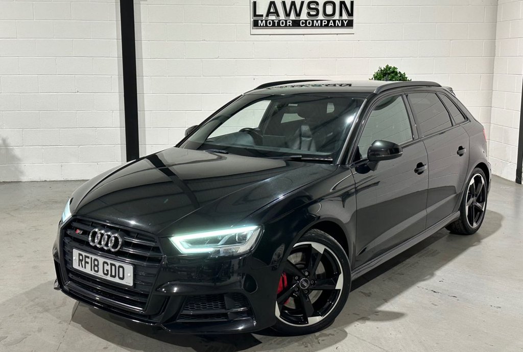USED 2018 18 AUDI S3 2.0 TFSI Black Edition Sportback 5dr Petrol S Tronic quattro Euro 6 (s/s) (310 ps) 