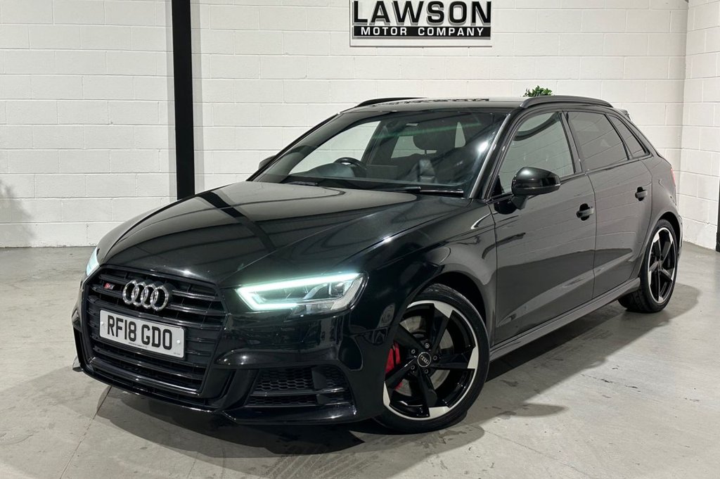 USED 2018 18 AUDI S3 2.0 TFSI Black Edition Sportback 5dr Petrol S Tronic quattro Euro 6 (s/s) (310 ps) 