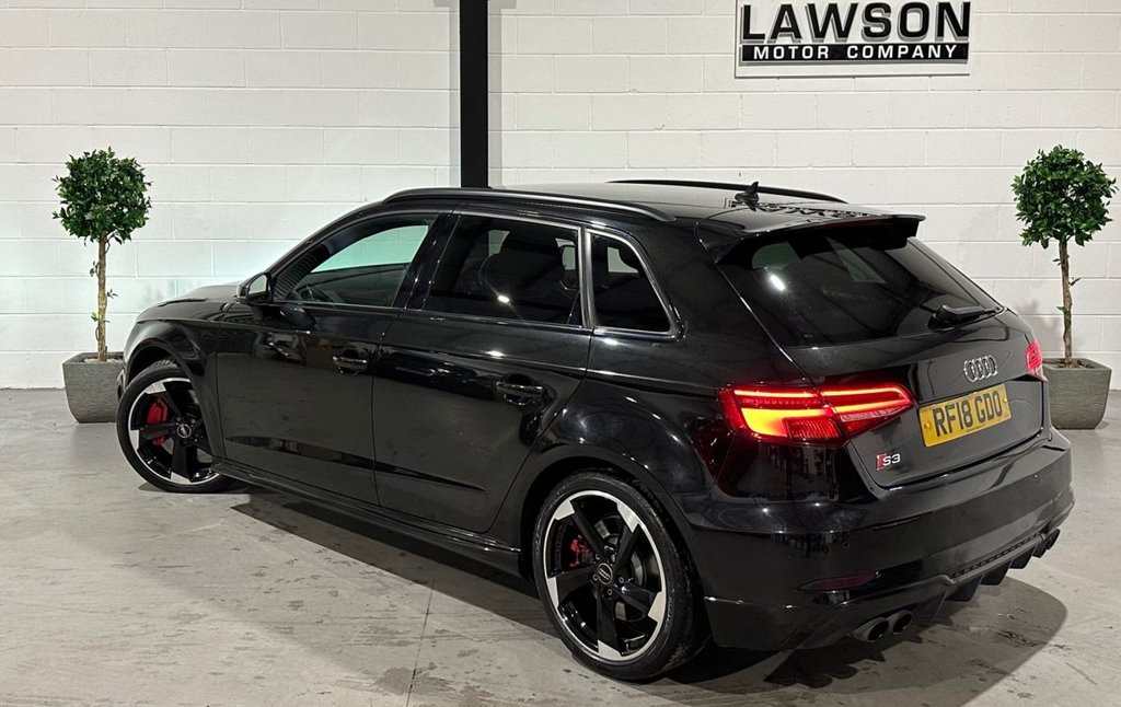 USED 2018 18 AUDI S3 2.0 TFSI Black Edition Sportback 5dr Petrol S Tronic quattro Euro 6 (s/s) (310 ps) 