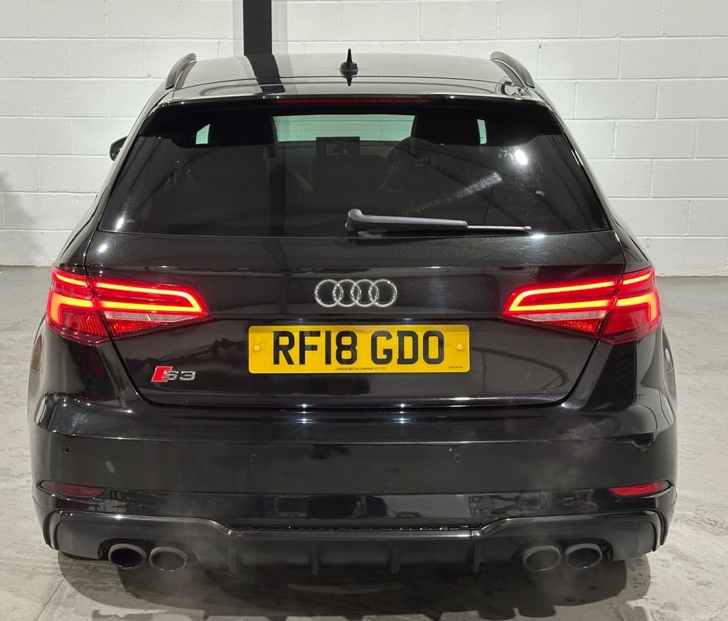 USED 2018 18 AUDI S3 2.0 TFSI Black Edition Sportback 5dr Petrol S Tronic quattro Euro 6 (s/s) (310 ps) 
