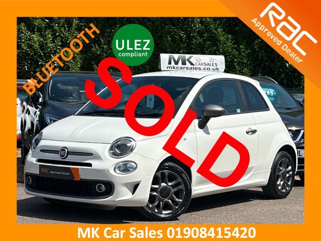 2016 FIAT 500 1.2 S Hatchback 3dr Petrol Manual Euro 6 (s/s) (69 bhp) AO66JVD &pound;4895.00