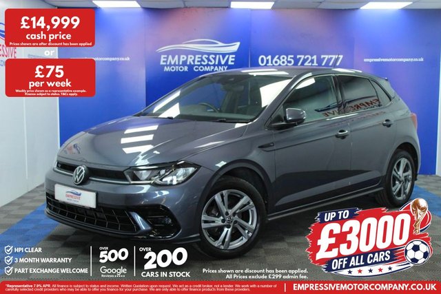 View our Volkswagen Polo 1.0 TSI R-Line Hatchback 5dr Petrol Manual Euro 6 (s/s) (95 ps)