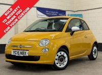 USED 2015 15 FIAT 500 1.2 Colour Therapy Hatchback 3 Door Petrol Manual Euro 6 (s/s) (69 bhp) 11 SERVICES WITH RECENT BELT & PUMP