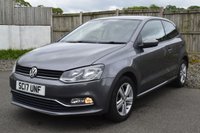 USED 2017 17 VOLKSWAGEN POLO 1.0 BlueMotion Tech Match Edition Hatchback 3dr Petrol Manual Euro 6 (s/s) (60 ps) FULL SERVICE HISTORY, 7 STAMPS