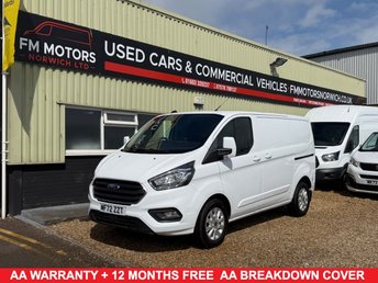 2022 FORD TRANSIT CUSTOM 2.0 300 EcoBlue Limited Panel Van 5dr Diesel Manual L1 H1 Euro 6 (s/s) (130 ps) &pound;18300.00