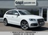 USED 2017 66 AUDI Q5 2.0 TDI S line Plus SUV 5dr Diesel S Tronic quattro Euro 6 (s/s) (190 ps) BLACK LEATHER, SATELLITE NAVIGATION, CLIMATE CONTROL, CRUISE CONTROL, MULTI FUNCTION STEERING WHEEL, 20&rdquo; ALLOY WHEELS, PADDLE SHIFT, VOICE CONTROL, FRONT ARM REST, MEDIA, DRIVER ASSIST, RAIN SENSORS, LUMBAR SUPPORT, AUTO LIGHTS, REAR PRIVACY GLASS, FRONT & REAR PARKING SENSORS, BLUETOOTH, HEATED FRONT SEATS, ALUMINIUM ROOF RAILS, AUDI MULTI MEDIA