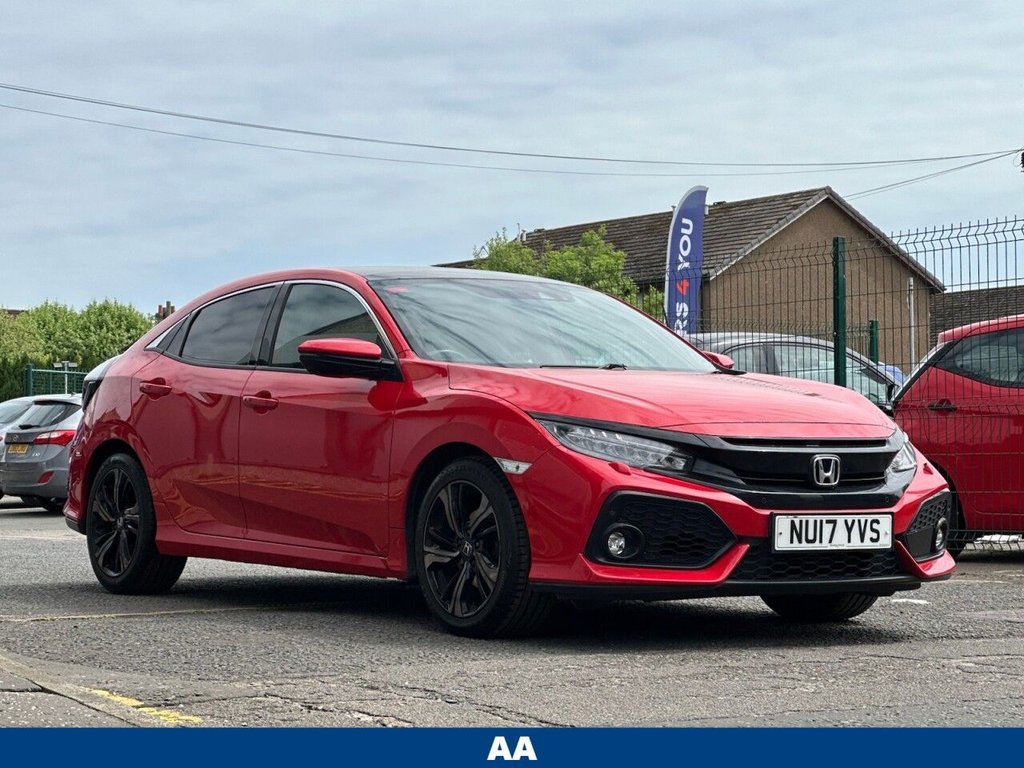 Red 2017 Honda Civic Hatchback Front-wheel drive Automatic