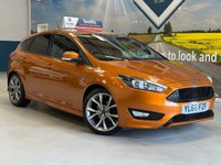 USED 2017 66 FORD FOCUS 1.0T EcoBoost ST-Line Hatchback 5 door Petrol Manual Euro 6 in orange BLUETOOTH+PRIVACY GLASS+CD PLAYER