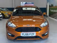 USED 2017 66 FORD FOCUS 1.0T EcoBoost ST-Line Hatchback 5 door Petrol Manual Euro 6 in orange BLUETOOTH+PRIVACY GLASS+CD PLAYER