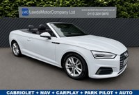 USED 2018 18 AUDI A5 CABRIOLET 2.0 TDI Sport Convertible 2dr Diesel S Tronic Euro 6 (s/s) (190 ps) 190BHP + NAV + CRUISE + DAB + CARPLAY + CABRIOLET