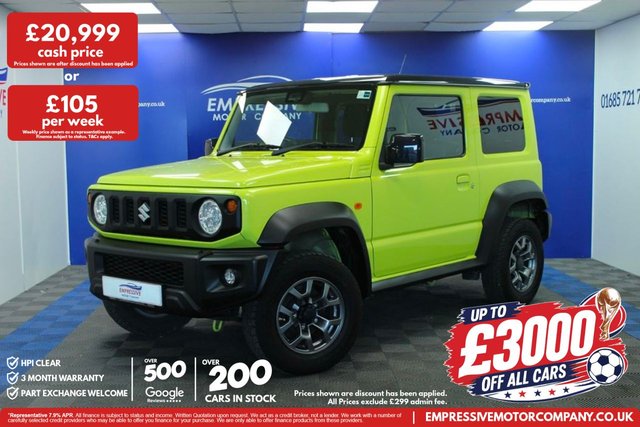 View our Suzuki Jimny 1.5 SZ5 SUV 3dr Petrol Manual ALLGRIP Euro 6 (101 ps)