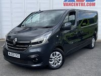 USED 2022 22 RENAULT TRAFIC 2.0 dCi ENERGY 30 Sport Panel Van 5dr Diesel Manual LONG WHEEL BASE Standard Roof Euro 6 in BLACK (s/s) FULLY CARPETED & READY TO CAMPER ++ SAT NAV + APPLE CAR PLAY ++
