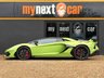 USED 2021 21 LAMBORGHINI AVENTADOR 6.5 V12 LP 770-4 SVJ Roadster ISR 4WD Euro 6 2dr 1 Owner, Full Lamborghini Service History, Main Paint Verdi Ithaca, SVJ Logo Painted, Red Brake Callipers, Style Package, Full Interior Carbon Fibre Package, Rear View Camera and Parking Sensors, Coloured Interior SVJ Logo, Electric and Heated Comfort Seats With Carbon Details