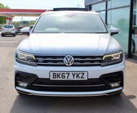 PRE-OWNED 2017 67 VOLKSWAGEN TIGUAN 2.0 TDI R-Line SUV 5dr Diesel DSG 4Motion Euro 6 (s/s) (150 ps) Pure White, Dark Magnetic Grey Race Cloth, 20" Alloys, Panoramic Sunroof, Satellite Navigation, Heated Seats, Front and Rear Parking Sensors, LED Headlights With Dynamic Light Assist, , Sports Suspension, Headlight Washers, Ambient Lighting, 3 Zone Climate Control, Driver Profile Selection, Electric Foldable Wing Mirrors, Cooled Glovebox, Lane Assist, Stainless Steel Pedals, Progressive Steering, 2 Keys and Book Pack, 1 Previous Owner, Full Service History.