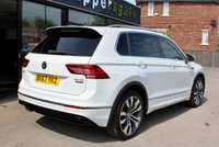 PRE-OWNED 2017 67 VOLKSWAGEN TIGUAN 2.0 TDI R-Line SUV 5dr Diesel DSG 4Motion Euro 6 (s/s) (150 ps) Pure White, Dark Magnetic Grey Race Cloth, 20" Alloys, Panoramic Sunroof, Satellite Navigation, Heated Seats, Front and Rear Parking Sensors, LED Headlights With Dynamic Light Assist, , Sports Suspension, Headlight Washers, Ambient Lighting, 3 Zone Climate Control, Driver Profile Selection, Electric Foldable Wing Mirrors, Cooled Glovebox, Lane Assist, Stainless Steel Pedals, Progressive Steering, 2 Keys and Book Pack, 1 Previous Owner, Full Service History.
