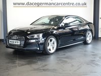 USED 2018 68 AUDI A5 1.4 TFSI S line Coupe 2dr Petrol S Tronic Euro 6 (s/s) (150 ps) BEAUTIFUL, HIGH QUALITY AUDI - COMES WITH A FULL SERVICE HISTORY + SATELLITE NAVIGATION + BLUETOOTH PHONE AND MEDIA CONNECTIVITY + APPLE CARPLAY / ANDROID AUTO + IN CAR ENTERTAINMENT MEDIA DISPLAY + APPS CONTROL + AUTOMATIC LED HEADLIGHTS + DAB DIGITAL RADIO + THREE ZONE CLIMATE CONTROL + AIR CONDITIONING + KEYLESS START + ECO STOP/START SYSTEM + FRONT AND REAR PARKING SENSORS + 18 INCH ALLOY WHEELS + SELECTABLE DRIVING MODES + AUTOMATIC WIPERS WITH RAIN SENSOR + ELECTRIC WINDOWS