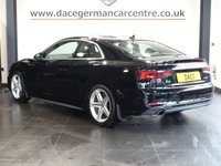 USED 2018 68 AUDI A5 1.4 TFSI S line Coupe 2dr Petrol S Tronic Euro 6 (s/s) (150 ps) BEAUTIFUL, HIGH QUALITY AUDI - COMES WITH A FULL SERVICE HISTORY + SATELLITE NAVIGATION + BLUETOOTH PHONE AND MEDIA CONNECTIVITY + IN CAR ENTERTAINMENT MEDIA DISPLAY + APPS CONTROL + AUTOMATIC LED HEADLIGHTS + DAB DIGITAL RADIO + THREE ZONE CLIMATE CONTROL + AIR CONDITIONING + KEYLESS START + ECO STOP/START SYSTEM + FRONT AND REAR PARKING SENSORS + 18 INCH ALLOY WHEELS + SELECTABLE DRIVING MODES + AUTOMATIC WIPERS WITH RAIN SENSOR + ELECTRIC WINDOWS + LED DAY TIME RUNNING LIGHTS