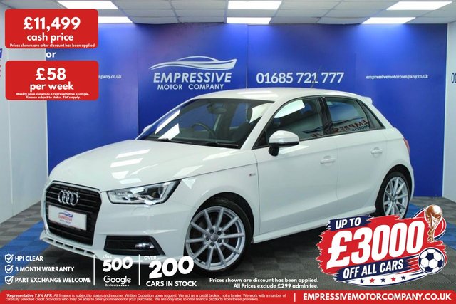View our Audi A1 1.4 TFSI S line Sportback 5dr Petrol Manual Euro 6 (s/s) (Nav) (125 ps)