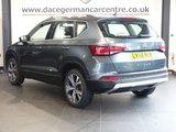 USED 2019 68 SEAT ATECA 1.5 TSI EVO SE Technology SUV 5dr Petrol Manual Euro 6 (s/s) (150 ps) SATELLITE NAVIGATION + APPLE CARPLAY / ANDROID AUTO + TOUCH SCREEN MEDIA DISPLAY + BLUETOOTH PHONE AND MEDIA CONNECTIVITY + DAB DIGITAL RADIO + AUTOMATIC LED HEADLIGHTS + APPS CONTROL + MIRROR LINK + LEATHER MULTI FUNCTIONAL STEERING WHEEL + FRONT AND REAR PARKING SENSORS + CRUISE CONTROL + VOICE COMMAND + AUTOMATIC WIPERS WITH RAIN SENSOR + LED DAY TIME RUNNING LIGHTS + ECO STOP START SYSTEM + DUAL ZONE CLIMATE CONTROL + AIR CONDITIONING + ELECTRIC HEATED DOOR MIRRORS + ELECTRIC WINDOWS