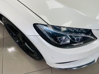 USED 2014 64 MERCEDES-BENZ C-CLASS 2.0 C200 AMG Line Saloon 4dr Petrol 7G-Tronic+ Euro 6 (s/s) (184 ps) Diamond White | Black Leather | Burmester Audio | Panoramic Roof | Full Service History | ULEZ OK