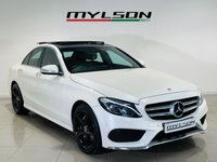 USED 2014 64 MERCEDES-BENZ C-CLASS 2.0 C200 AMG Line Saloon 4dr Petrol 7G-Tronic+ Euro 6 (s/s) (184 ps) Diamond White | Black Leather | Burmester Audio | Panoramic Roof | Full Service History | ULEZ OK